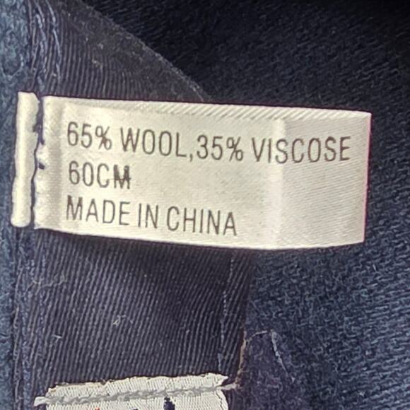 UC CAL BERKLEY x CPC III, INC. VINTAGE 80\'s NAVY WOOL BLEND FLAT CAP SIZE 7 1/2 main image 4